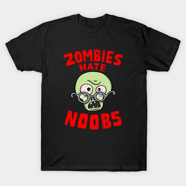 Funny Zombie Brains Slogan For Kids Zombie Lovers T-Shirt by BoggsNicolas